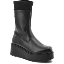 Maciejka Czarne Botki Stylowe Buty Damskie Na Platformie