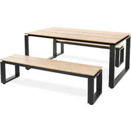 Zestaw mebli ogrodowych Trento stół + 2 ławki