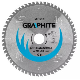 GRAPHITE Tarcza do cięcia 55H547 216 mm 20