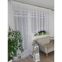 Balkon Firana Gotowa Sable Gipiura Taśma Tunel Komplet