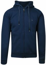 Bluza Granatowa, Atramentowa z Kapturem, z Kieszonkami, Męska