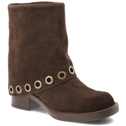 Artiker Brązowe Botki Stylowe Kowbojki Damskie