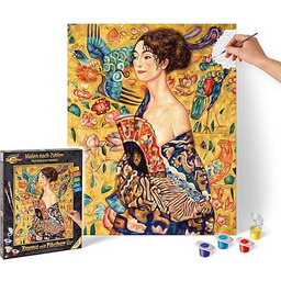 Schipper 609130915 Malowanie według numerów kobieta z wachlarzem