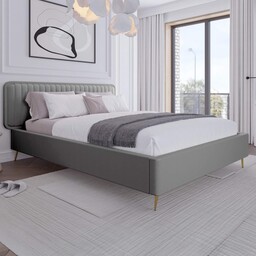Łóżko tapicerowane SF1041 160x200 Welur Szary