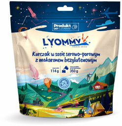 Liofilizat Lyommy Kurczak w sosie serowo-porowym z makaronem