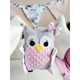 Pakamera Poduszka dekoracyjna SÓWKA SOWA imię dziecka metryczka