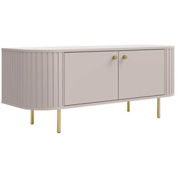 Szafka RTV OVALIO 2F (302) Beż piaskowy Złote