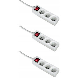 3x Listwa zasilająca Hama Standard 3m 3 gniazda