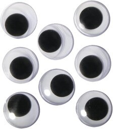 Rayher 69017000 plastikowe ruchome oczka, samoprzylepne, 20 mm,
