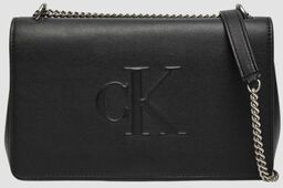 CALVIN KLEIN Czarna torebka damska z tłoczonym logo