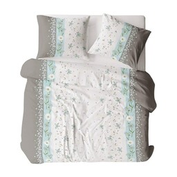 Karo Pościel flanelowa 140x200 1606N 137/3 biała szara