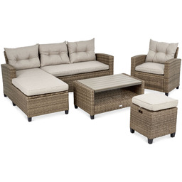 Zestaw mebli ogrodowych Dalmia - Beżowy/Kremowy