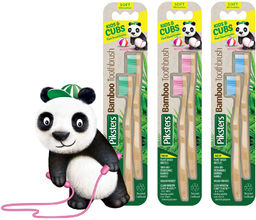 PIKSTERS Bamboo KIDS Twin - zestaw ekologicznych szczoteczek