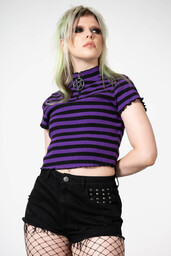 bluzka damska KILLSTAR - MALKIN (PURPLE)-XL
