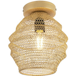 Orientalna lampa sufitowa złota - Nidum Bene