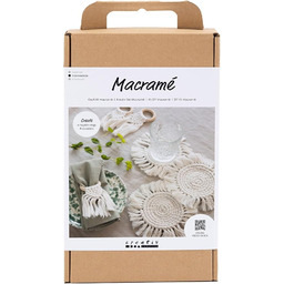 Creativ Zestaw do majsterkowania makrama, naturalny, dekoracja stołu,