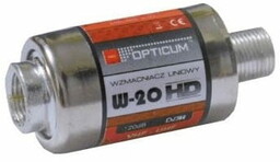 Opticum Wzmacniacz W-20 antenowy liniowy przelotowy (wzmocnienie 20dB)