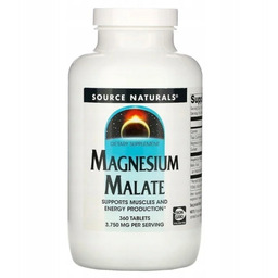 Source Naturals Jabłczan Magnezu 3750mg Skurcze Mięśni Regeneracja