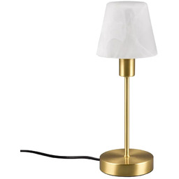 Trio Nowoczesna lampa biurkowa LUIS 595700108 biała mosiądz