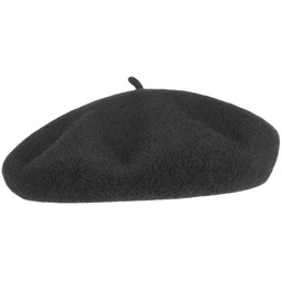 Beret z Kaszmirem i Podszewką by Barascon, czarny