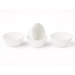 Papilotki do babeczek białe - 50 szt.