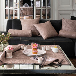 Le Jacquard Fran ais Obrus lniany Romance Pink