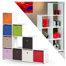 Regał do Salonu Otwarty na Książki Nowoczesny Biały