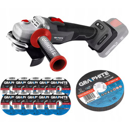 Szlifierka Kątowa Akumulatorowa 125mm Bezszczotkowa +Tarcze do Metalu