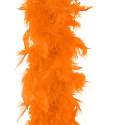 Boa z piór - pomarańczowe - 190 cm