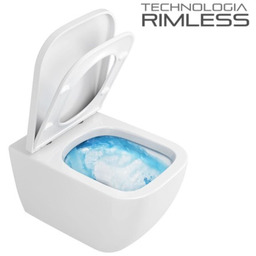 MISKA WISZĄCA WC RIMLESS Z DESKĄ WOLNOOPADAJĄCĄ 50X34,5