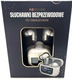 Forever Słuchawki bezprzewodowe duszne etui z ekranem dotykowym