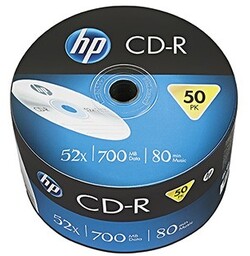 HP CD-R, CRE00070-3, 69300, 50-pack, 700MB, 52x, 80min.,