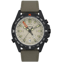 Zegarek Timex Tide-Temp-Compass 43mm Eco-Friendly Strap TW2V21800 Czarny