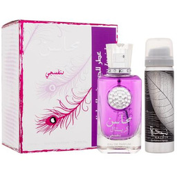 Lattafa Mahasin Crystal Violet zestaw woda perfumowana 100