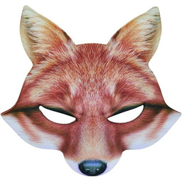 Bristol Novelty PM169 Fox Mask EVA, męska, damska,