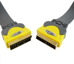 Przyłącze wtyk SCART na wtyk SCART (Eurozłącze) płaskie