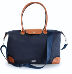 Nylonowa Torba damska shopper Solier FB48 Lestia granatowa