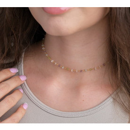 Choker/ naszyjnik ''Mystical Multicolor'' różaniec z kamieniami naturalnymi-