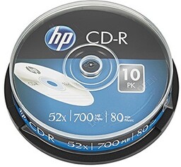 HP CD-R, CRE00019-3, 69308, 10-pack, 700MB, 52x, 80min.,