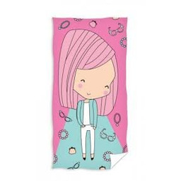 Carbotex, Ręcznik bawełniany, Dziewczynka, 70x140 cm