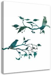 Obraz na płótnie, Ptaki na gałązkach 40x60
