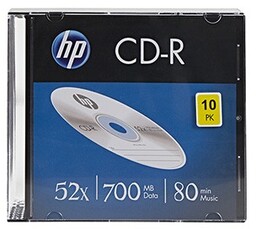 HP CD-R, CRE00085-3, 69310, 10-pack, 700MB, 52x, 80min.,