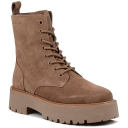 Botki damskie ocieplane zamszowe brązowe Big Star OO274A188
