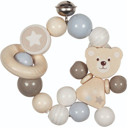 Grzechotka z dzwoneczkiem Misiu 65204-Goki Baby, drewniane zabawki