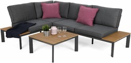 Narożnik ogrodowy aluminiowy Nicea Dark Grey / Grey