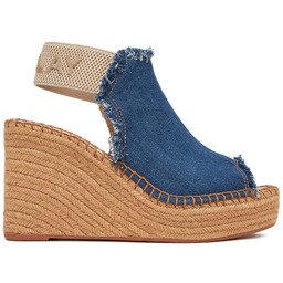 Sandały REPLAY Jess Tyne Denim Wedge Sandal GWP4G.000.C0036T
