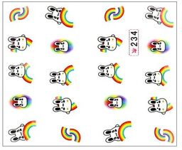 Naklejki wodne do paznokci bajkowe Nr 234