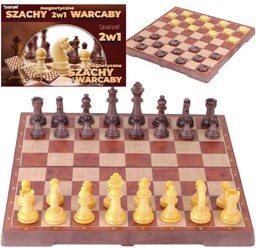 SZACHY WARCABY 2W1 - magnetyczne duże 31 cm