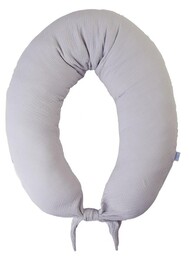 Babymatex Poduszka pozycjonująca Moon Muslin Muślinowa szara jasna