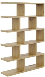 Regał ścienny, otwarty, biblioteczka, RALF, 70x18x101 cm, dąb